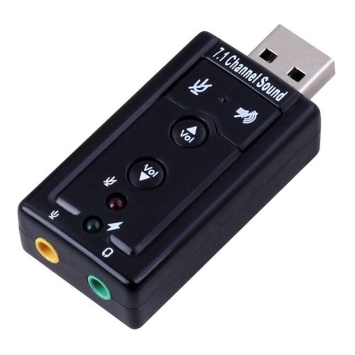 Jedel External USB 7.1 Soundcard, Volume Control, New
