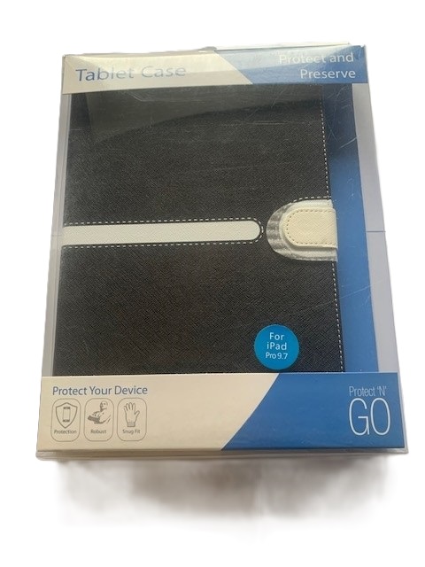 Black Book Type Case with Stand for iPad Pro 9.7”, New 
