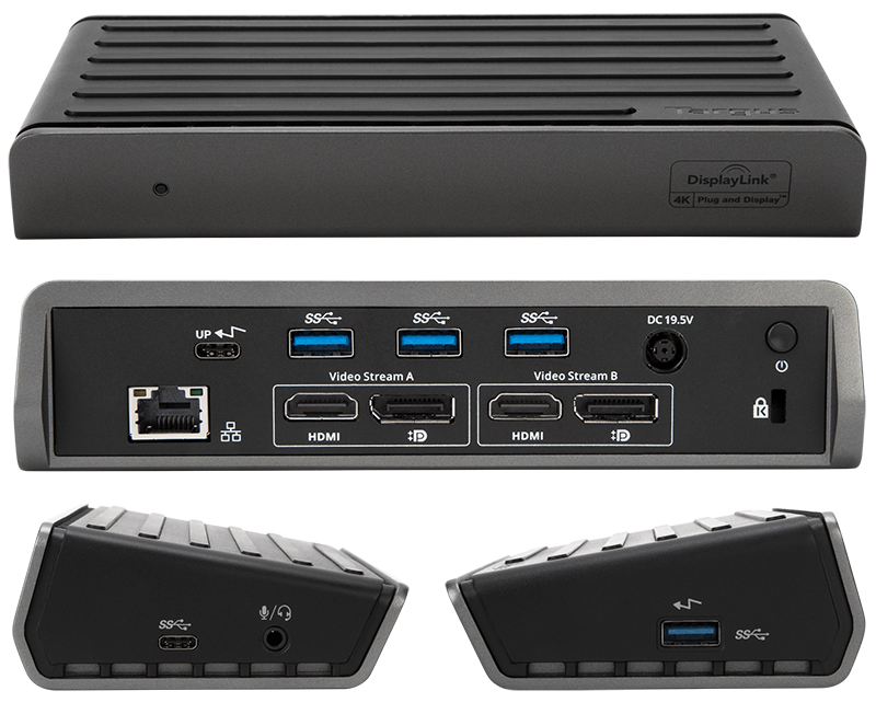Targus DOCK180 USB-C 4K Universal Docking Station for Laptops, 2 x Displayport & HDMI, 4 x USB 3.0, RJ45
 - Refurbished ** Dock only - No Power Supply or Leads **