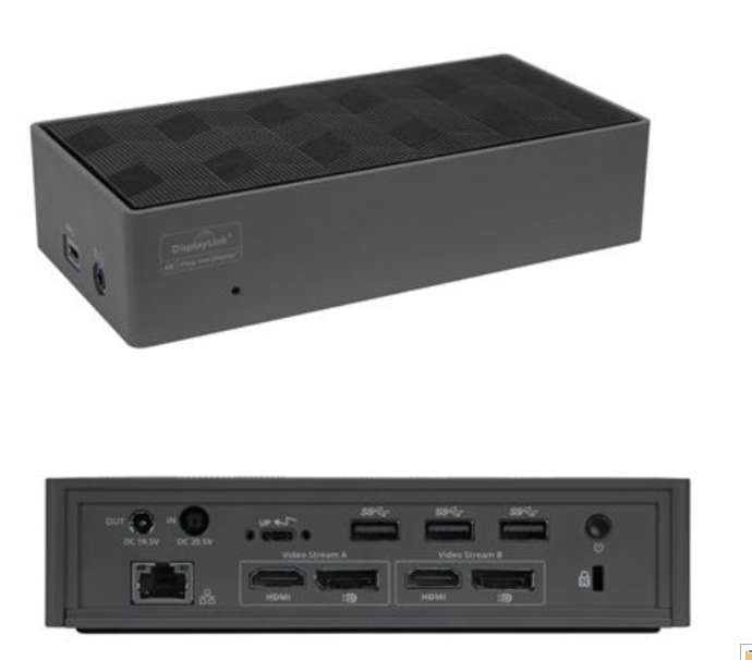 Targus USB-C DOCK190 4K Universal Docking Station, 2xDP, 2xHDMI, PSU & Lead, Refurbished 