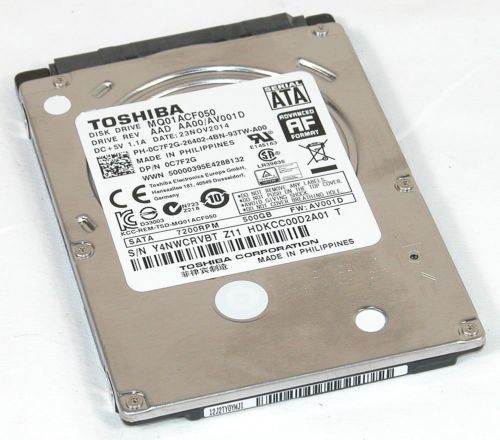 500GB SATA3 7200, Toshiba MQ01ACF050, 2.5, 6 Months Warranty, Tested Pulls
