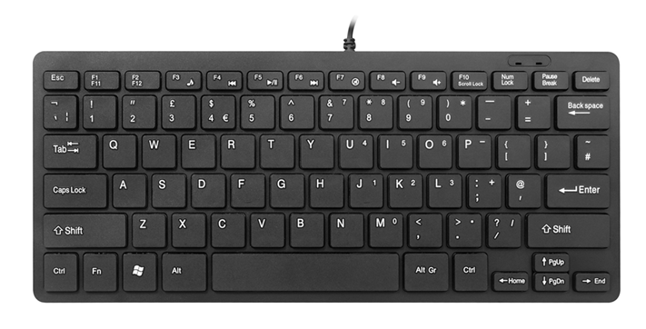 CIT KB-738 Mini USB Black Keyboard, New
