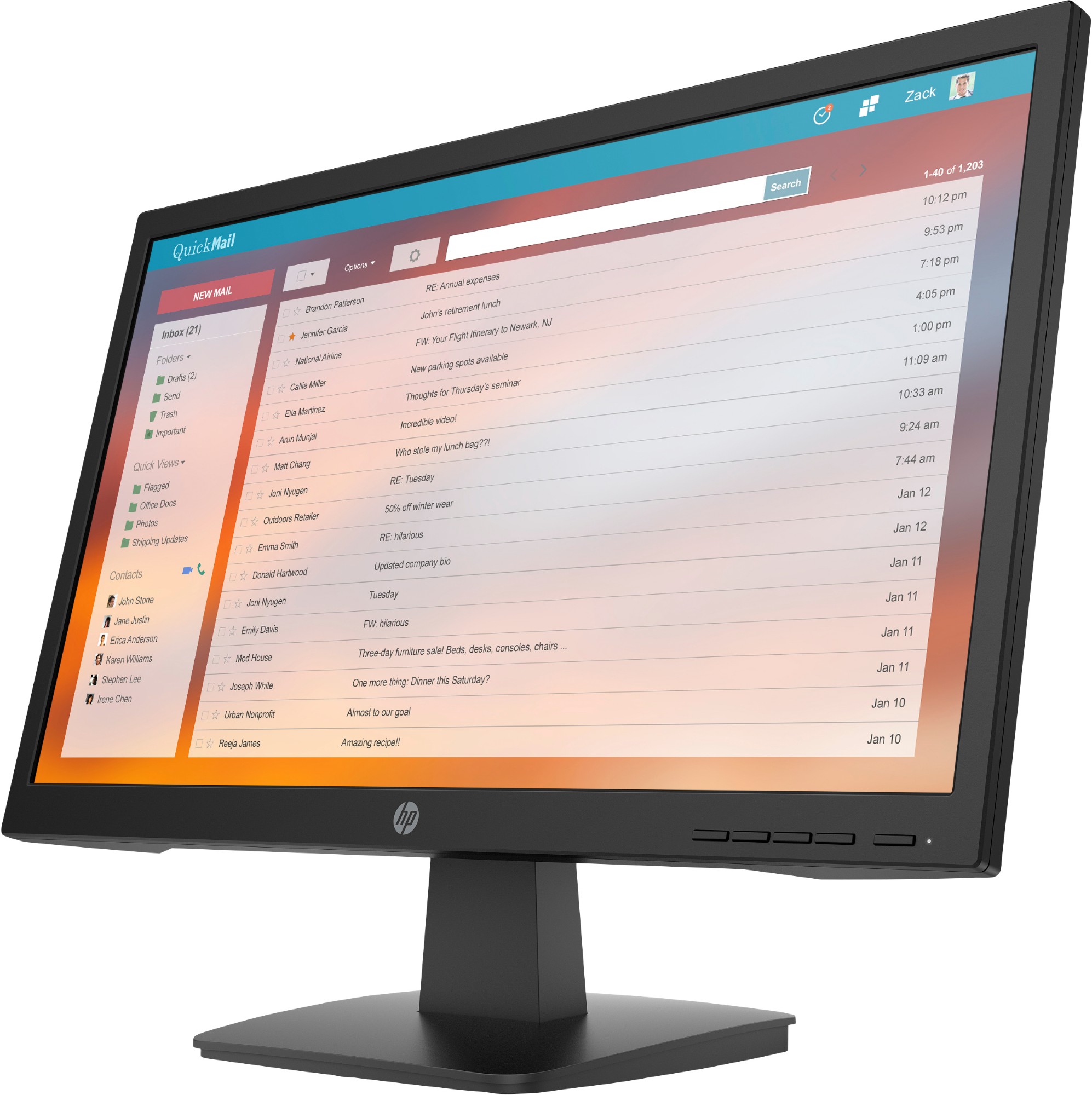 9TT53AA HP P22v G4 22” 1080p Full HD Monitor, HDMI, VGA, New 