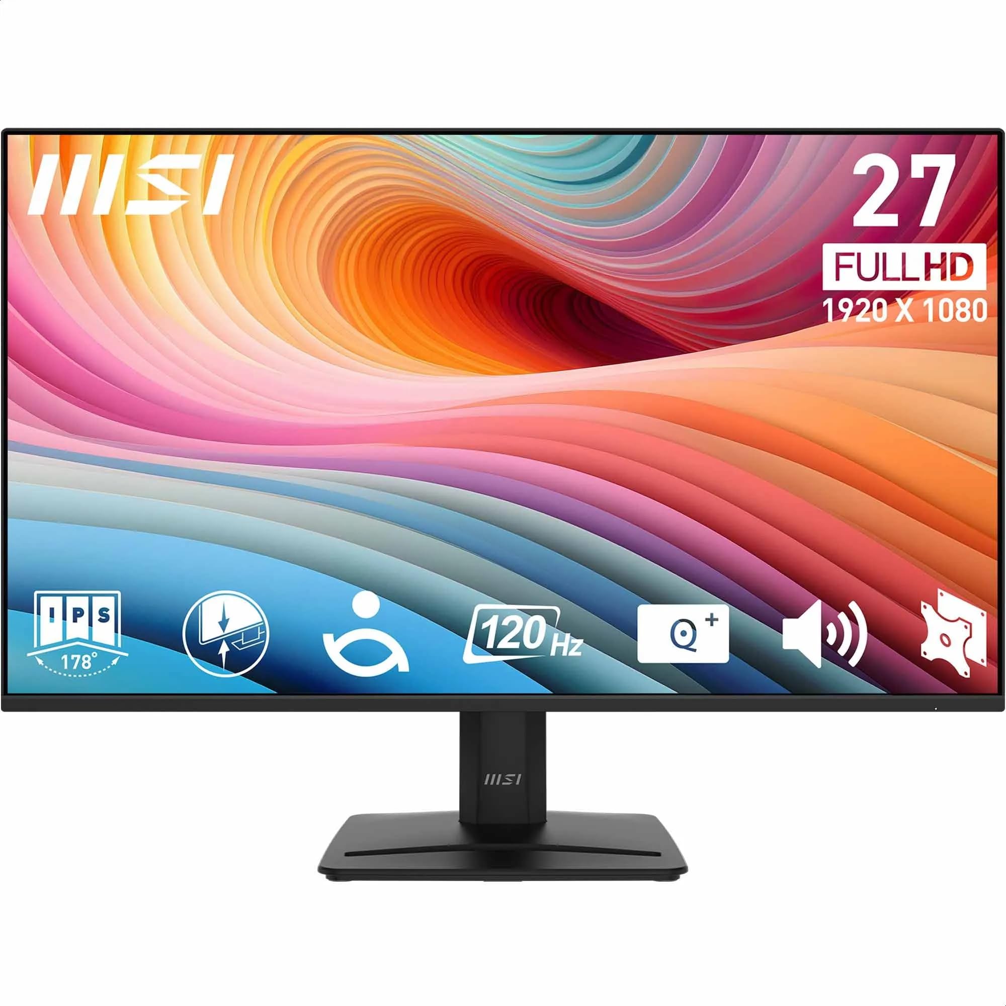 27” MSI Pro MP275 FHD Monitor, Speakers, HDMI & VGA, Vesa, New 
