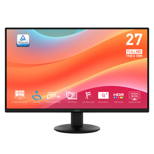 MSI Pro MP272L 27” Eyecare Monitor, Full HD, DP & HDMI, New 