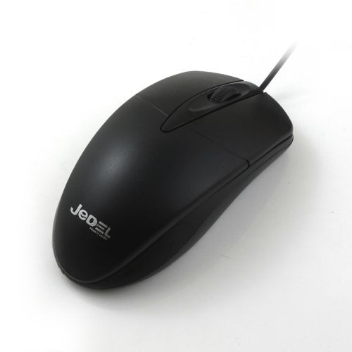 Jedel CP72 Wired Optical Mouse, 1000 DPI, USB, Black
