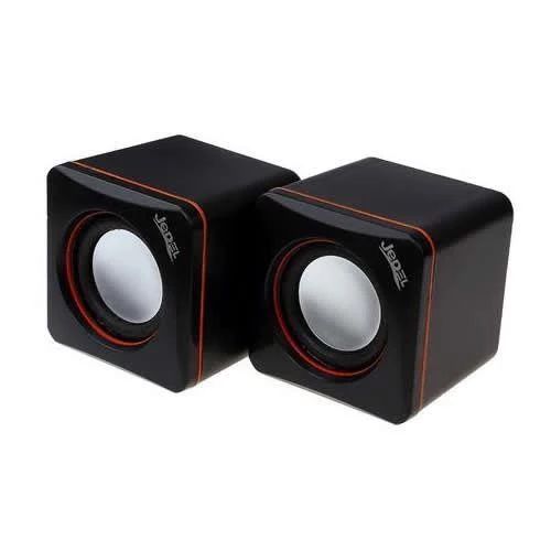 Jedel 2.0 Mini Stereo Speakers, 3W x 2, Black, New