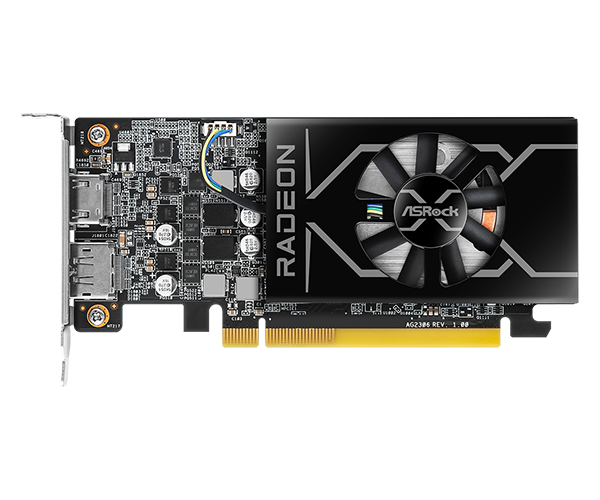 Asrock RX6400 Low Profile 4GB, 4GB DDR6, HDMI, DP, 2321MHz Clock, 0dB Cooling , New