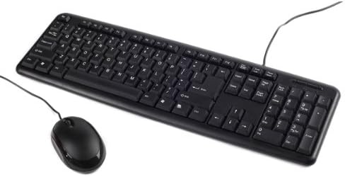 LK500 Unbranded USB Keyboard & Optical Mouse Kit, Black, New